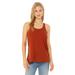 Bella + Canvas B8800 Women's Flowy Racerback Tank Top in Brick size Medium 8800, BC8800