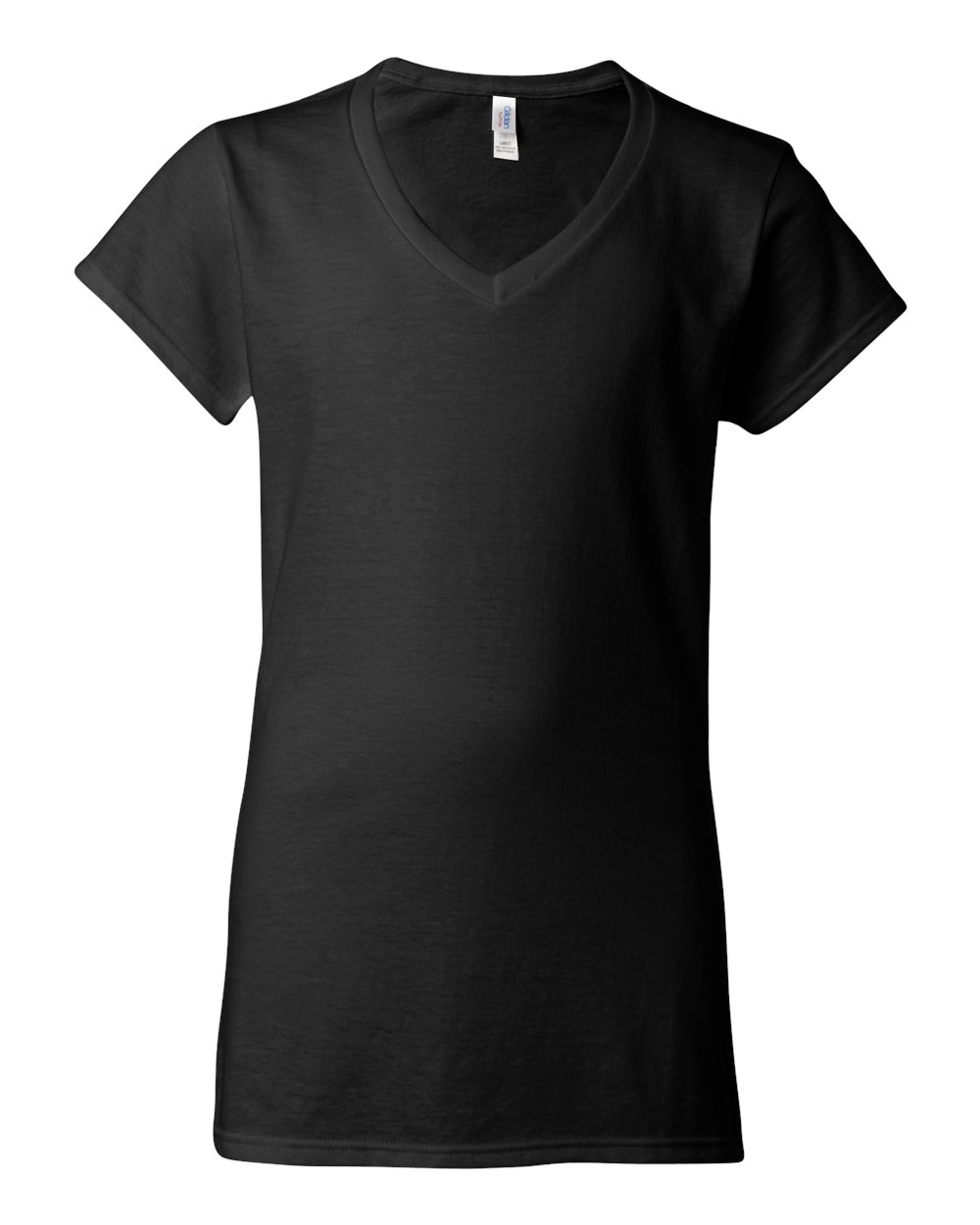 Gildan G64VL Softstyle Women's Fit V-Neck T-Shirt in Black size 2XL | Cotton G64V00L, 64V00L