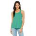 Bella + Canvas B8800 Women's Flowy Racerback Tank Top in Teal size Large 8800, BC8800