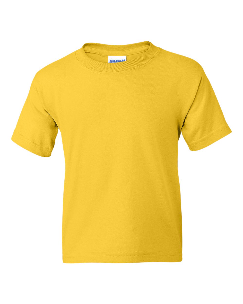 Gildan G800B Youth 50/50 5.6 Oz T Shirt in Daisy size Medium | Cotton Polyester 8000B, G8000B