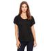 Bella + Canvas B8801 Women's Flowy Raglan T-Shirt in Black size Small 8801