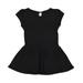 Rabbit Skins RS5320 Infant Baby Rib Dress in Black size 18MOS | Ringspun Cotton 5320, LA5320