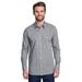 Artisan Collection by Reprime RP220 Men's Microcheck Gingham Long-Sleeve Cotton Shirt in Black/White size Medium