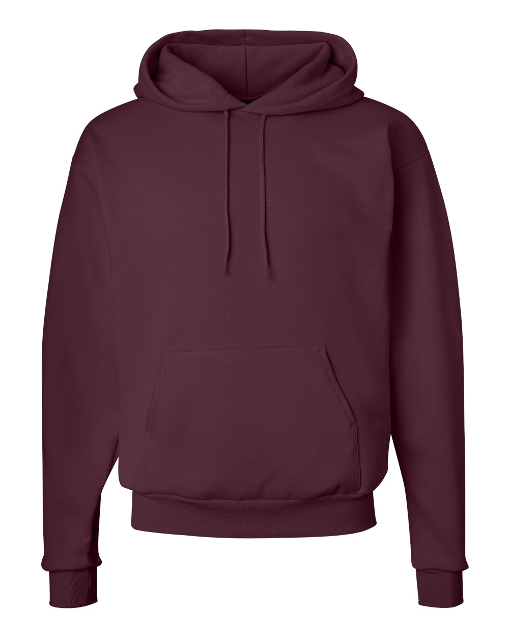 Hanes P170 Ecosmart 50/50 Pullover Hooded Sweatshirt in Maroon size Small | Cotton Polyester