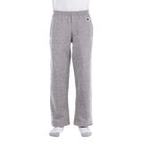 Champion P890 Youth 9 oz. Powerblend Open-Bottom Fleece Pant in Light Steel size Medium | Cotton Polyester