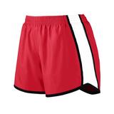 Augusta Sportswear 1265 Athletic Women's Pulse Team Short in Red/White/Black size 2XL