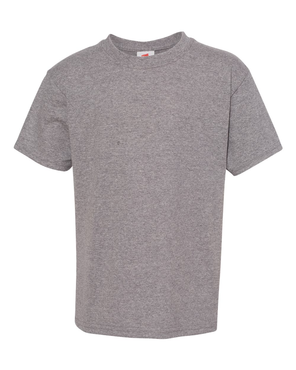 Hanes 5370 Youth EcoSmart T-Shirt in Oxford Grey size Small | Cotton Polyester