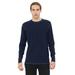 Bella + Canvas 3500 Men's Thermal Long Sleeve Top in Navy Blue/Gray size Medium | Ringspun Cotton B3500