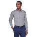 Harriton M500 Men's Easy Blend Long-Sleeve Twill Shirt with Stain-Release in Dark Grey size XS