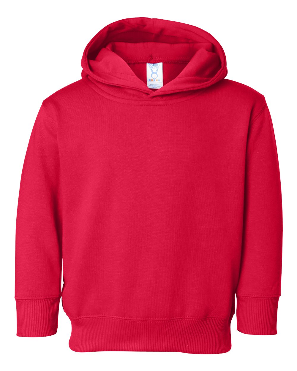 Rabbit Skins 3326 Toddler Pullover Fleece Hoodie in Red size 2 | Ringspun Cotton LA3326