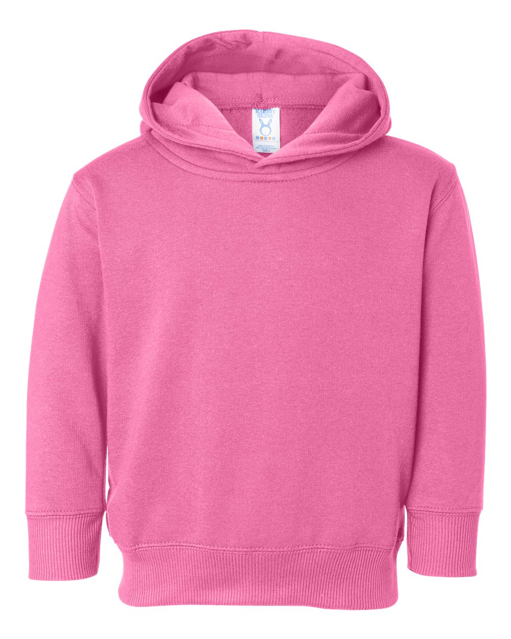 Rabbit Skins 3326 Toddler Pullover Fleece Hoodie in Raspberry size 2 | Ringspun Cotton LA3326