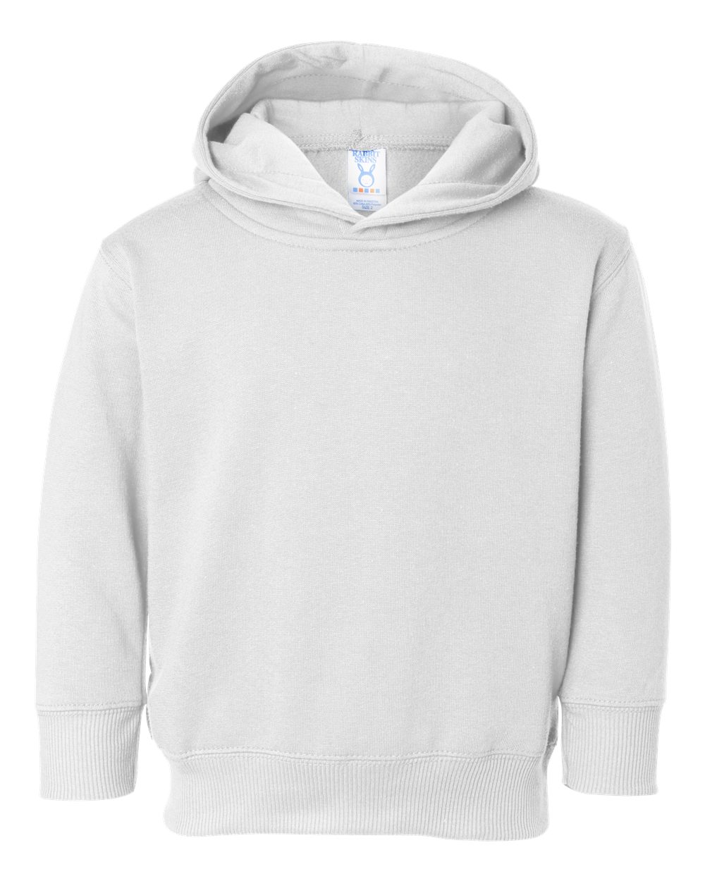 Rabbit Skins 3326 Toddler Pullover Fleece Hoodie in White size 2 | Ringspun Cotton LA3326