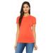 Bella + Canvas 6004 Women's The Favorite T-Shirt in Coral size XL | Ringspun Cotton B6004, BC6004