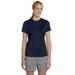 Hanes 4830 Women's Cool DRI with FreshIQ Performance T-Shirt in Navy Blue size 3XL | Polyester