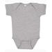 Rabbit Skins 4400 Infant Baby Rib Bodysuit in Heather size 12MOS | Ringspun Cotton LA4400, RS4400