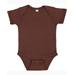 Rabbit Skins 4400 Infant Baby Rib Bodysuit in Brown size Newborn | Ringspun Cotton LA4400, RS4400