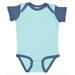 Rabbit Skins 4400 Infant Baby Rib Bodysuit in Chill/Indigo size 12MOS | Ringspun Cotton LA4400, RS4400