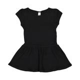 Rabbit Skins RS5320 Infant Baby Rib Dress in Black size 24MOS | Cotton 5320, LA5320
