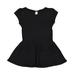 Rabbit Skins RS5320 Infant Baby Rib Dress in Black size 24MOS | Ringspun Cotton 5320, LA5320
