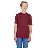 Team 365 TT11HY Youth Sonic Heather Performance T-Shirt in Sport Maroon size Medium | Polyester