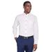 Harriton M500 Men's Easy Blend Long-Sleeve Twill Shirt with Stain-Release in White size 3XL