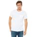 Bella + Canvas 3021 Men's Jersey Short Sleeve Pocket Top in White size Large | Ringspun Cotton B3021