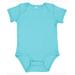 Rabbit Skins 4400 Infant Baby Rib Bodysuit in Caribbean size 24MOS | Ringspun Cotton LA4400, RS4400