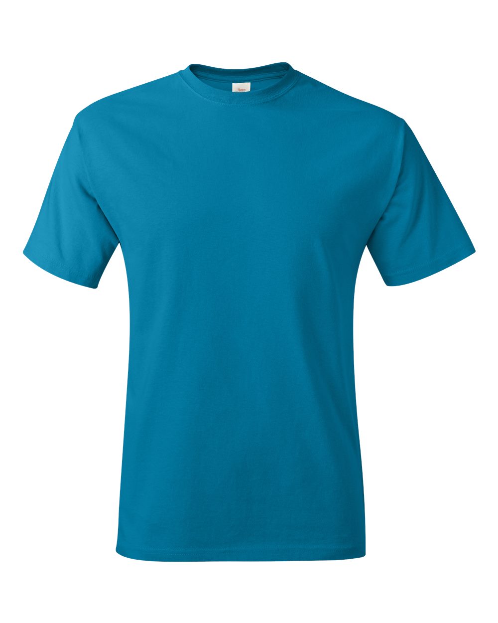 Hanes 5250T Men's Authentic-T T-Shirt in Teal size Small | Cotton 5250