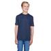 Team 365 TT11HY Youth Sonic Heather Performance T-Shirt in Sport Dark Navy Blue size XL | Polyester