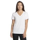 Next Level 3940 Women's Relaxed V-Neck T-Shirt in White size XL | Ringspun Cotton NL3940