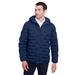 North End NE708 Men's Loft Puffer Jacket in Classic Navy Blue/Carbon size Large | Polyester