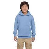 Hanes P473 Youth EcoSmart Pullover Hooded Sweatshirt in Light Blue size Medium | Cotton Polyester P470