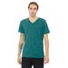 Bella + Canvas 3415C Triblend Short Sleeve V-Neck Te T-Shirt in Teal size Medium | Ringspun Cotton 3415, B3415, BC3415