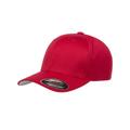 Flexfit 6277 Adult Wooly 6-Panel Cap in Red size Small/Medium