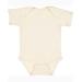 Rabbit Skins 4400 Infant Baby Rib Bodysuit in Natural size 6MOS | Ringspun Cotton LA4400, RS4400