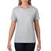 Anvil by Gildan 880 Women's Combed Ring Spun Cotton T-Shirt in Heather Grey size Small | Ringspun A880
