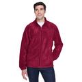 Harriton M990 Men's 8 oz. Full-Zip Fleece Jacket in Wine size XS | Polyester