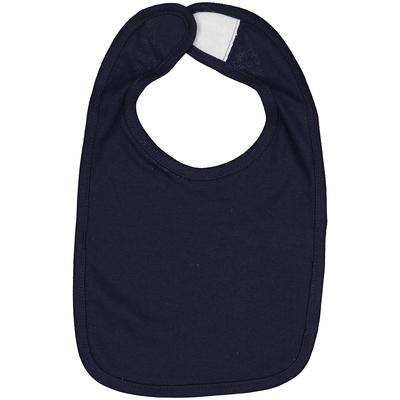 Rabbit Skins RS1005 Infant Premium Jersey Bib in Navy Blue | Ringspun Cotton 1005, LA1005