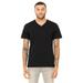 Bella + Canvas 3415C Triblend Short Sleeve V-Neck Te T-Shirt in Black Heather size Medium | Ringspun Cotton 3415, B3415, BC3415