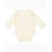 Rabbit Skins 4411 Infant Long Sleeve Baby Rib Bodysuit in Natural size 6MOS | Ringspun Cotton LA4411, RS4411