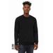 Bella + Canvas 3901 Sponge Fleece Crewneck Sweatshirt in Black Heather size Medium | Ringspun Cotton DG3901, BC3901, B3901