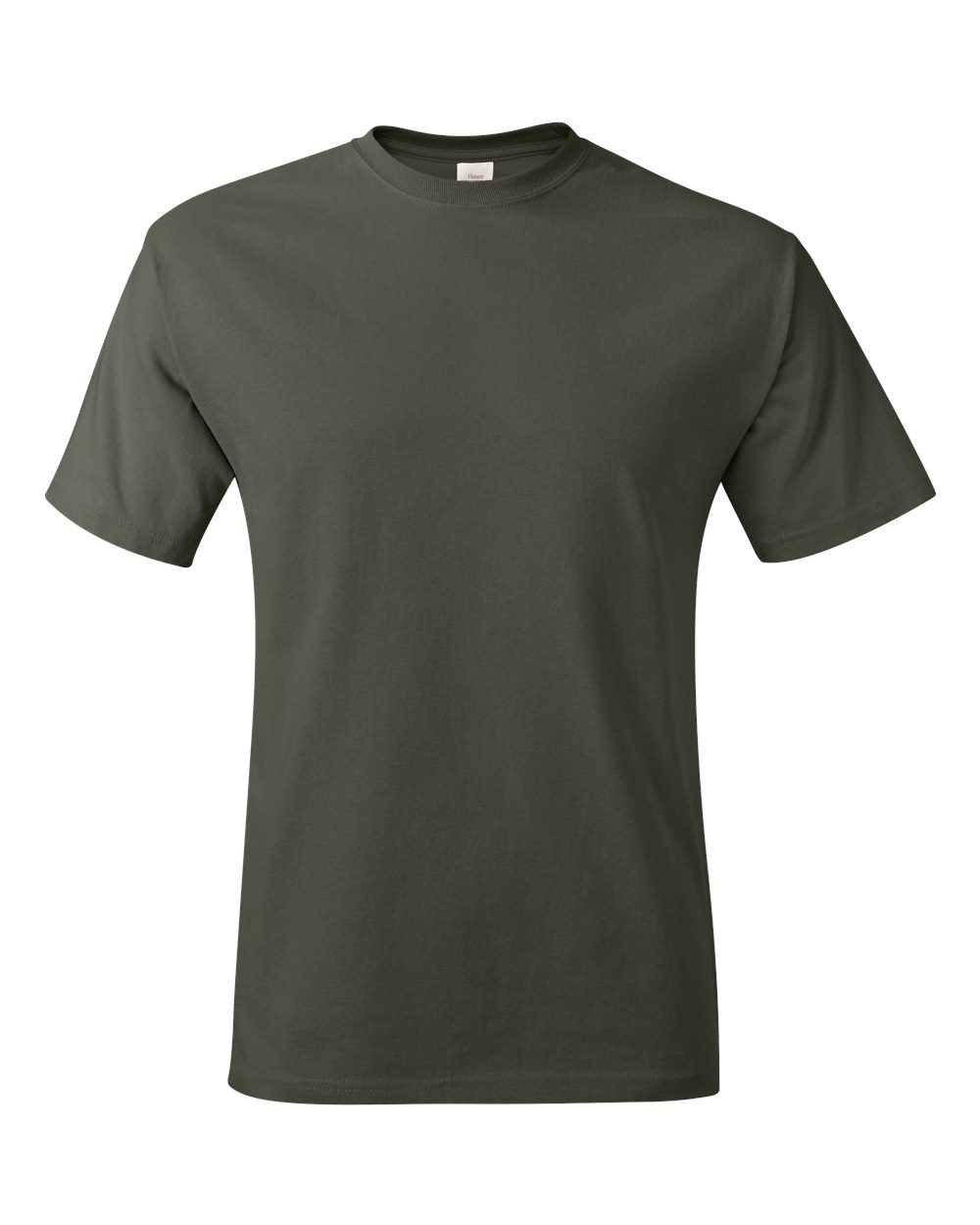 Hanes 5250T Men's Authentic-T T-Shirt in Fatigue Green size 2XL | Cotton 5250
