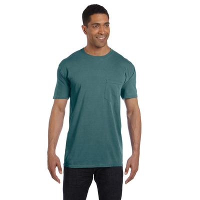 Comfort Colors 6030CC Adult Heavyweight RS Pocket T-Shirt in Emerald size Small | Ringspun Cotton 6030, CC6030