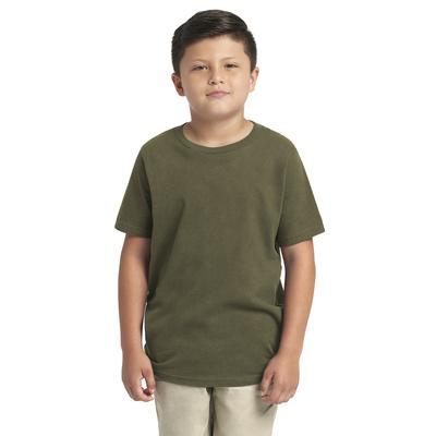 Next Level 3310 Youth Boysâ€™ Cotton Crew T-Shirt in Military Green size Medium NL3310