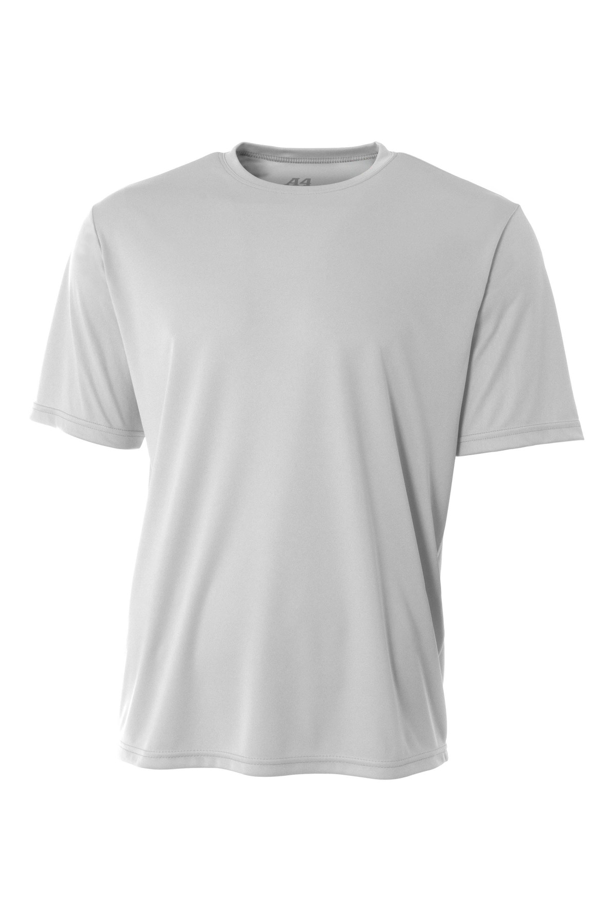 A4 N3142 Cooling Performance T-Shirt in Silver size Medium | Polyester A4N3142
