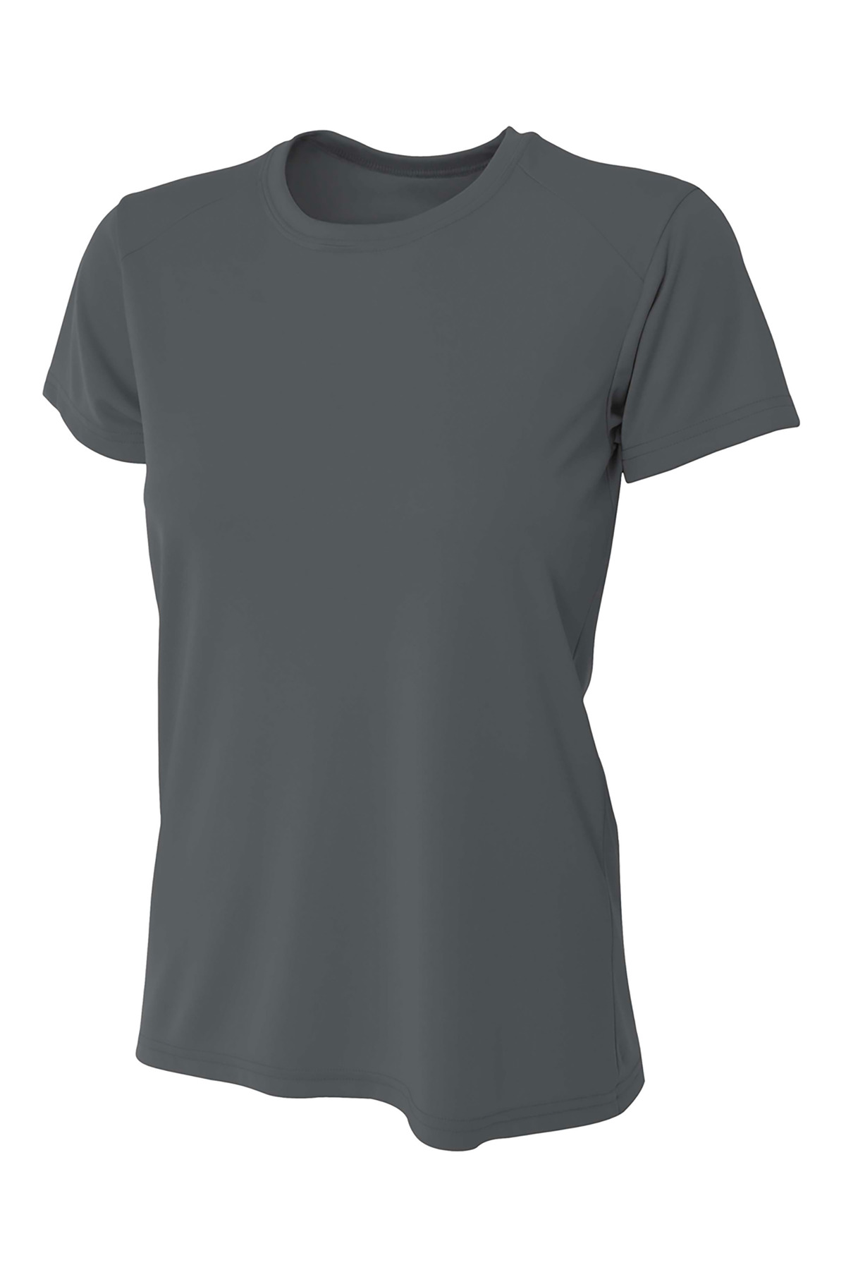 A4 NW3201 Women's Cooling Performance T-Shirt in Graphite Grey size XL | Polyester A4NW3201