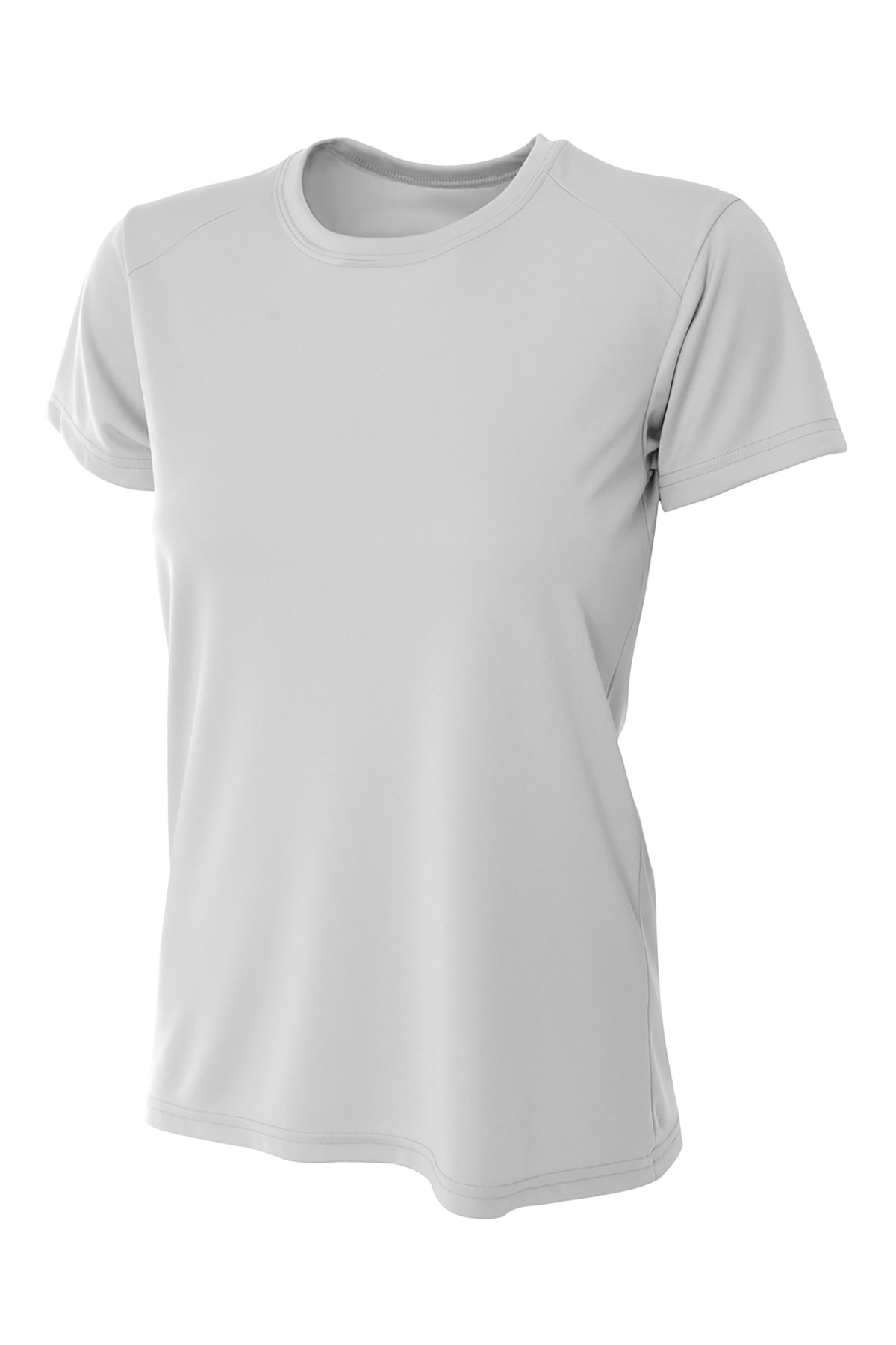 A4 NW3201 Women's Cooling Performance T-Shirt in Silver size Large | Polyester A4NW3201
