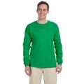 Gildan G240 Cotton Long Sleeve T-Shirt in Irish Green size Medium 2400, G2400