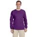 Gildan G240 Cotton Long Sleeve T-Shirt in Purple size Medium 2400, G2400