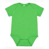 Rabbit Skins 4400 Infant Baby Rib Bodysuit in Green Apple size 12MOS | Cotton LA4400, RS4400